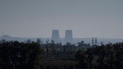 Vista de la planta nuclear de Zaporiyia desde 20 kilómetros de distancia en una zona de la región de Dnipropetrovsk, Ucrania, 17 de octubre de 2022. (AP Foto/Leo Correa, File)