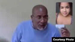 Juan Carlos Font Agüero, de 59 años, habla con su hija desde una cárcel del Reino de Esuatini.