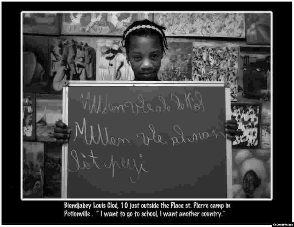 "Quiero ir a la escuela y a otro país". Foto Roberto Koltún cortesía de The Miami Herald.