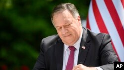 El secretario de Estado de EEUU, Mike Pompeo. (Jure Makovec/Pool Photo via AP)