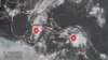 Cuba enfrenta por los dos extremos de la isla las tormentas tropicales “Marco”, en occidente, y “Laura”, en el oriente (Detalle de una imagen de satélite tomada a la 1:00 de la tarde del sábado por el Centro Nacional de Huracanes, con sede en Miami).