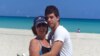 La exministra de Trabajo y Seguridad Social, Marta Elena Feitó Cabrera junto a su hijo Alejandro Fernández Feitó en Varadero, Cuba. 