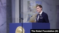 Jørgen Watne Frydnes, presidente del Comité Noruego del Nobel.