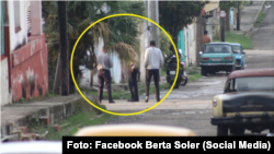 Operativo en las inmediaciones de la vivienda de la líder de las Damas de Blanco Berta Sole, el Día de los Derechos Humanos