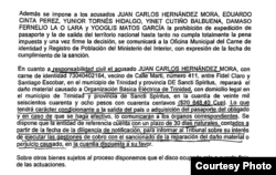 Fragmento de la sentencia contra Juan Carlos Hernández Mora por proxenetismo y fraude eléctrico. 